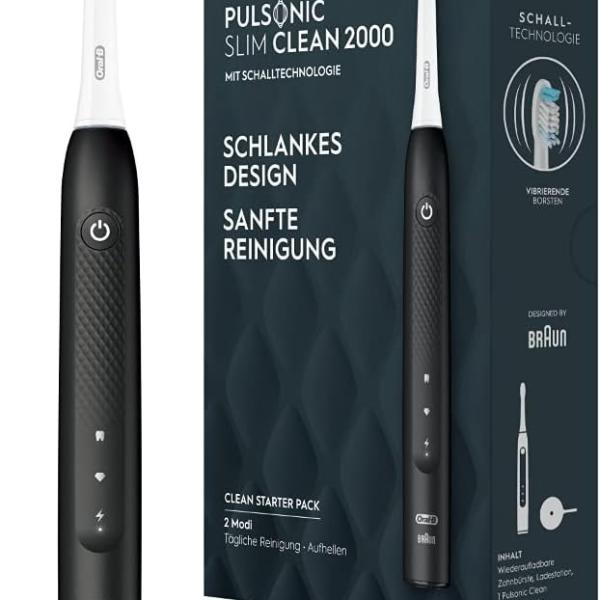 Escova de Dentes Elétrica Braun Pulsonic Slim Clean 2000 (Preto) - ORAL - B