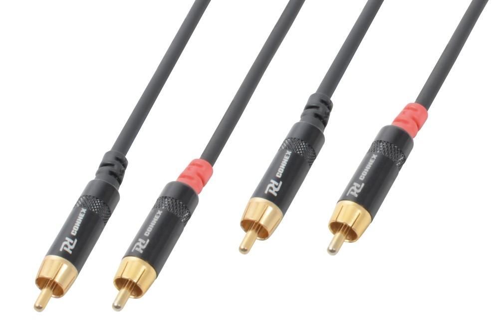Cabo 2x RCA Macho - 2x RCA Macho (50cm) - Power Dynamics CONNEX