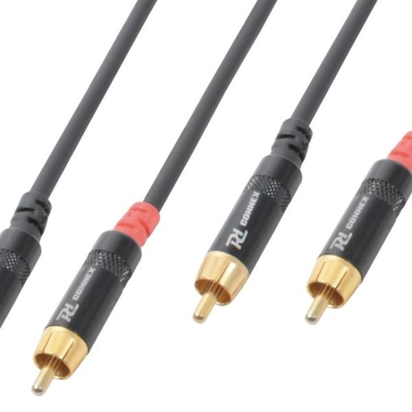 Cabo 2x RCA Macho - 2x RCA Macho (50cm) - Power Dynamics CONNEX