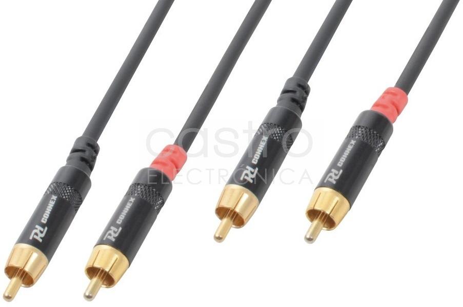 Cabo 2 RCA Macho - 2 RCA Macho (3 mts) - Power Dynamics CONNEX