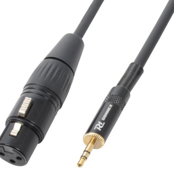 Cabo Canon Femea - Jack 3,5mm Macho Stéreo (50cm) - Power Dynamics CONNEX