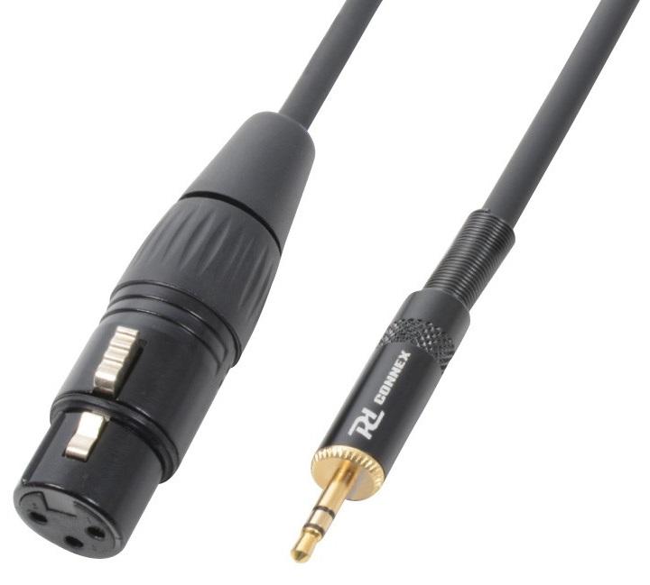 Cabo Canon Femea - Jack 3,5mm Macho Stéreo (50cm) - Power Dynamics CONNEX
