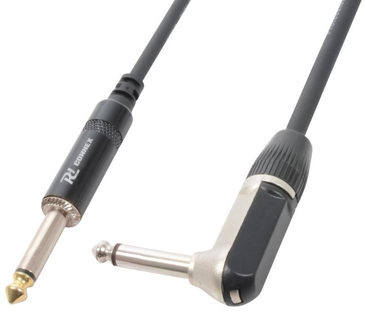 Cabo Profissional Jack 6,3mm Macho Mono - Jack 6,3mm 90º Macho Mono (6 mts) - Power Dynamics CONNEX