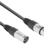 Cabo DMX Canon Macho 5 Pinos - Canon Fêmea 5 Pinos (3 mts) - Power Dynamics CONNEX