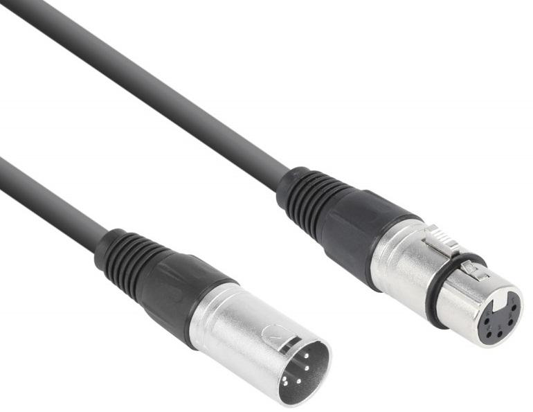 Cabo DMX Canon Macho 5 Pinos - Canon Fêmea 5 Pinos (3 mts) - Power Dynamics CONNEX