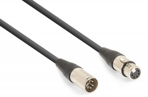 Cabo DMX Canon Macho 5 Pinos - Canon Femea 5 Pinos (20 mts) - POWER DYNAMICS CONNEX CX102 - 20
