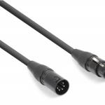 Cabo Conversor DMX Canon Femea 3 Pinos - DMX Canon Macho 5 Pinos - POWER DYNAMICS CONNEX