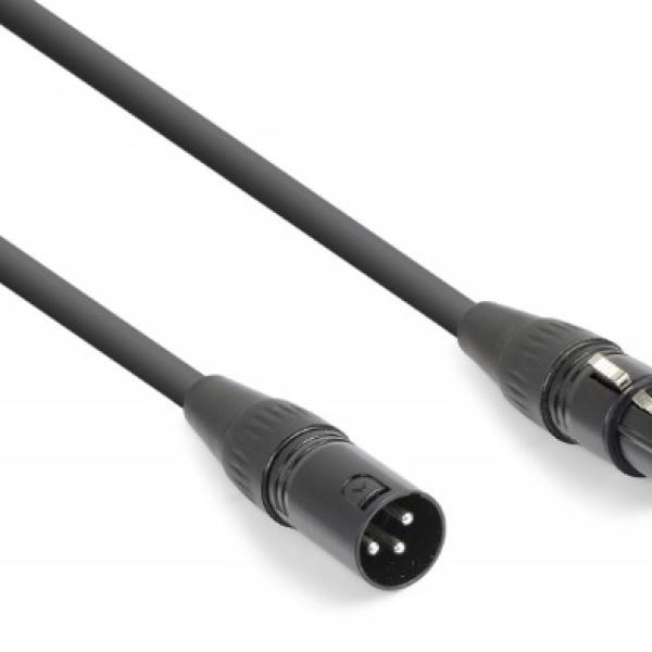 Cabo Conversor DMX Canon Macho 3 Pinos - DMX Canon Femea 5 Pinos - POWER DYNAMICS CONNEX