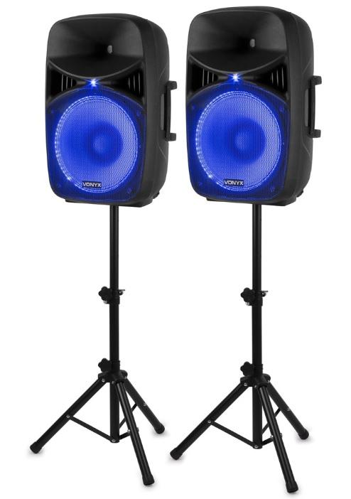 Pack 2x Colunas Amplificadas (com Suportes) 15 1000W (VPS152A) - VONYX