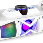 Consola de Som Portátil DJ 2.1 150W c/ USB/SD/BT e Efeitos LED c/ Bateria (MDJ160W) Branco - FENTON