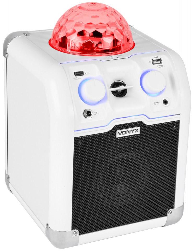 Coluna Portátil Bluetooth c/ Efeitos de LED RGB (Branco) SBS50W - VONYX