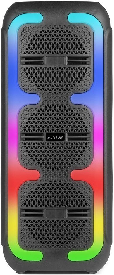 Coluna Portátil Bluetooth 2x 4 120W USB/microSD c/ Efeitos LED e Microfone (TRACK310) - FENTON