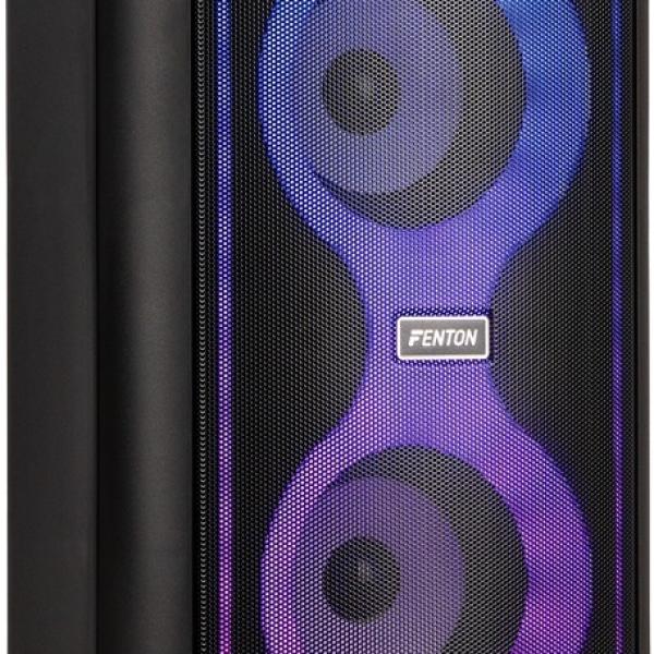 Coluna Amplificada Portátil LED 2x 4 120W BLUETOOTH/USB/SD + Microfone/Comando (CORE80) - FENTON