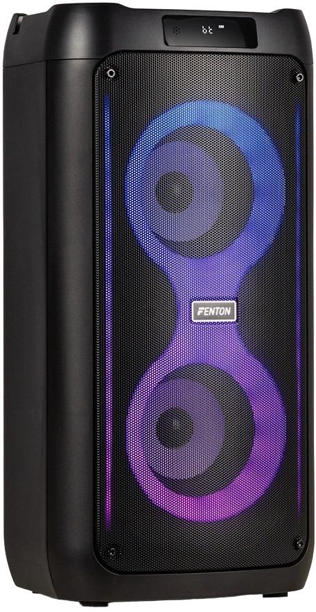 Coluna Amplificada Portátil LED 2x 4 120W BLUETOOTH/USB/SD + Microfone/Comando (CORE80) - FENTON