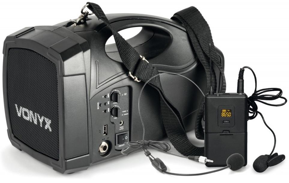 Coluna Amplificada Portátil 6,5 30W RMS MP3/USB/BLUETOOTH c/ Microfone s/ Fios UHF (ST - 012) - VONYX