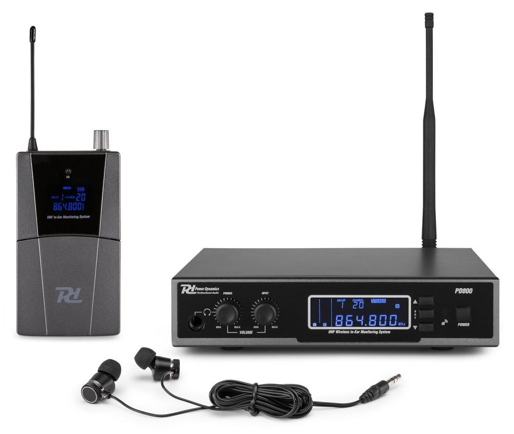 Central Auriculares (In Ear) UHF p/ Palco PD800 - Power Dynamics