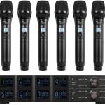 Central 8x Microfones de Mão UHF 100 Canais s/ Fios (PD528) - Power Dynamics