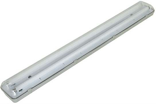 Armadura Estanque (IP65) p/ 2x Lampadas Tubulares LED T8 1,50 mts