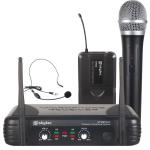 Central 2 Microfones UHF 2 Canais s/ Fios (Mão e Cabeça) STWM722C - Skytec