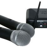 Central 2 Microfones Mão UHF 2 Canais s/ Fios (STWM722) - Skytec