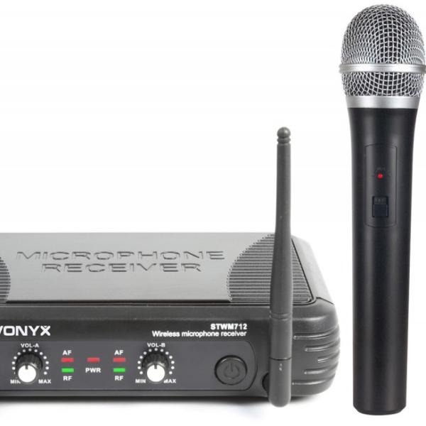 Central 2 Microfones Mão VHF 2 Canais s/ Fios (STWM712) - VONYX