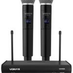 Central 2 Microfones Mão UHF 2 Canais s/ Fios (WM82) - VONYX