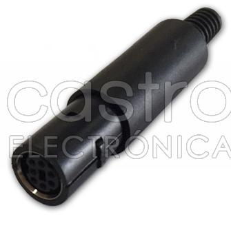 Ficha Mini DIN 7 Pinos Femea
