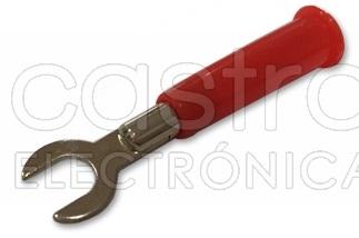 Terminal Forquilha 6mm - Vermelho