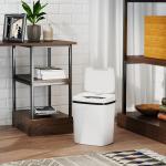 Balde de Lixo Automático 15L com Sensor Infravermelhos e Modo Manual Anel de Retenção Antimarcas 27,6x21,4x33,5 cm Branco
