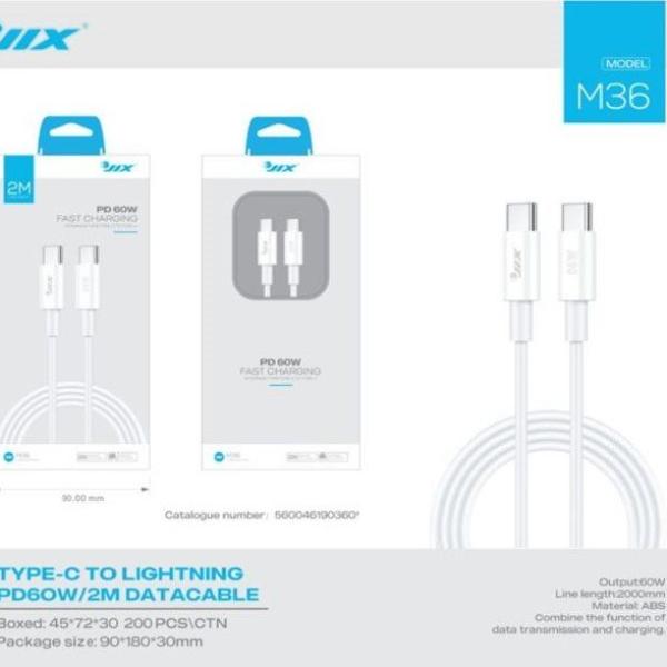 Cabo de Dados Type-C para Type-C 2M – PD 60W