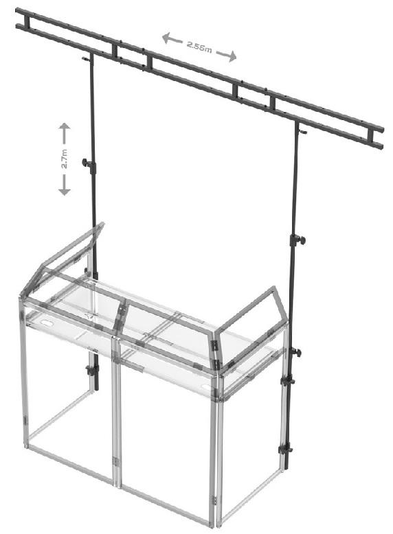 Stand de Iluminação para Cabine DJ 180.033 (DB3L) - VONYX