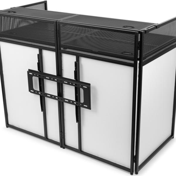 Cabine de DJ Dobrável System Pro c/ Suporte p/ TV até 65 (DB6) - VONYX