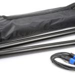 Pack 2x Tubos 90...150cm (Subwoofer/Satelite) + Cabos 2 mts - VONYX
