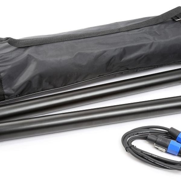 Pack 2x Tubos 90...150cm (Subwoofer/Satelite) + Cabos 2 mts - VONYX