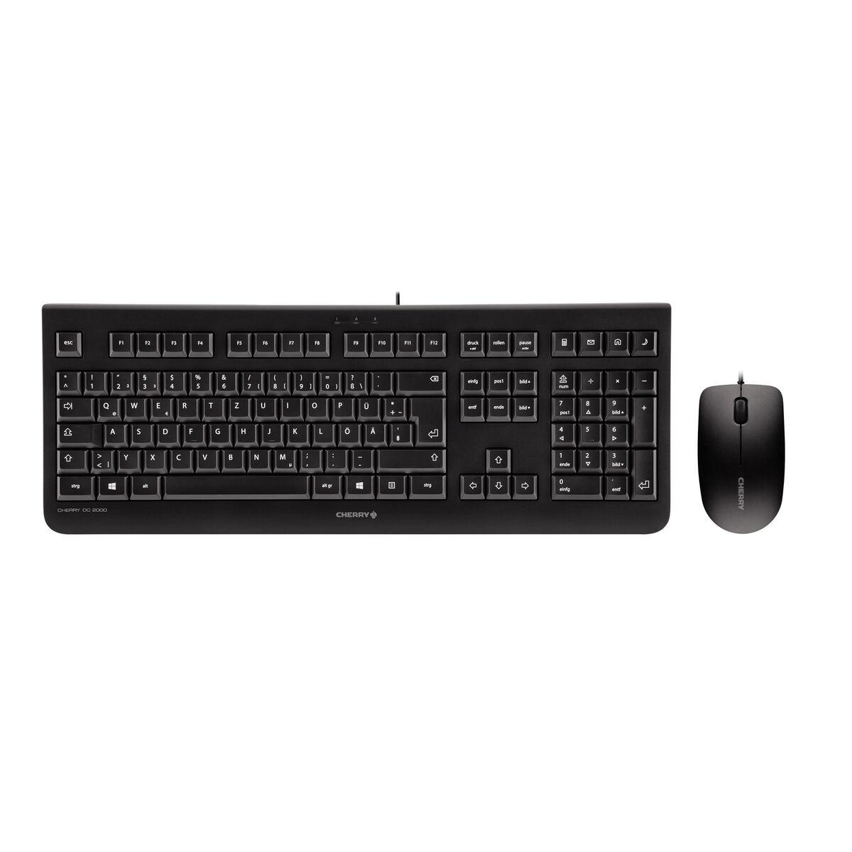 Teclado e Rato Cherry DC 2000 Preto Qwerty espanhol