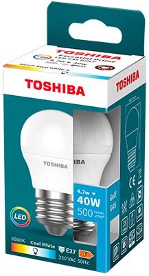 Lâmpada LED Essential Prime G45 E27 4,7W 6500K 500Lm - TOSHIBA
