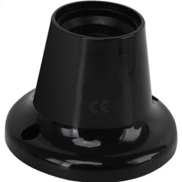 Suporte de Lampada E27 c/ Base PC Inclinado (Preto)