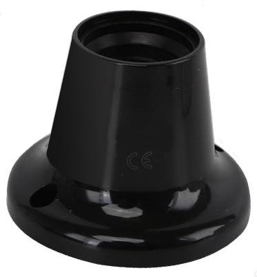 Suporte de Lampada E27 c/ Base PC Inclinado (Preto)