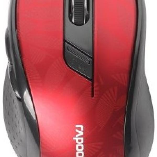 Rato Ótico M500 Silent Wireless 1600DPI (Vermelho) - RAPOO
