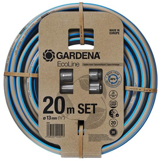 Mangueira EcoLine 1/2 Ø13mm (20 mts) + Acessórios - GARDENA