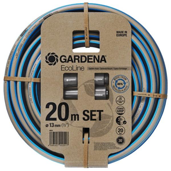 Mangueira EcoLine 1/2 Ø13mm (20 mts) + Acessórios - GARDENA