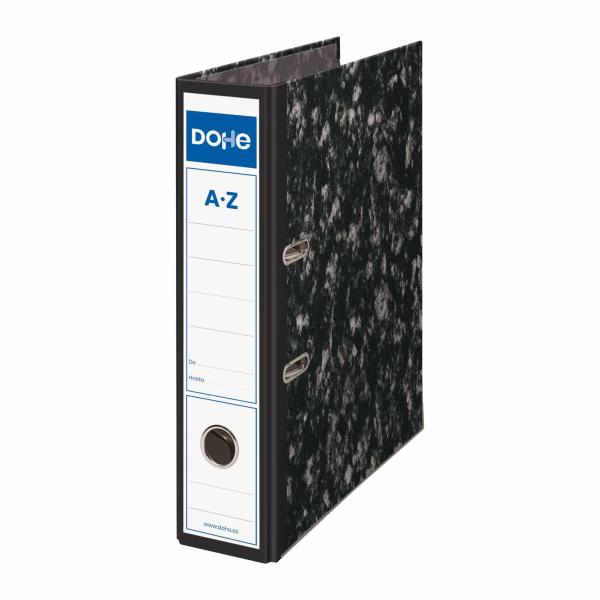 Capa de Arquivo Formato A4 Cantos de Metal Preto Mármore