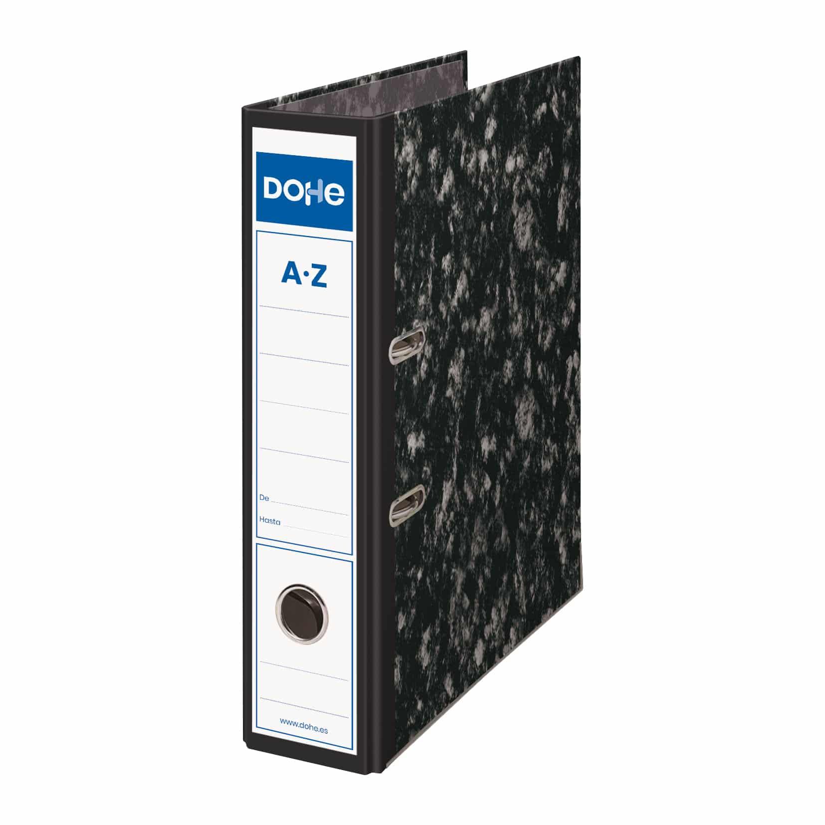Capa de Arquivo Formato A4 Cantos de Metal Preto Mármore