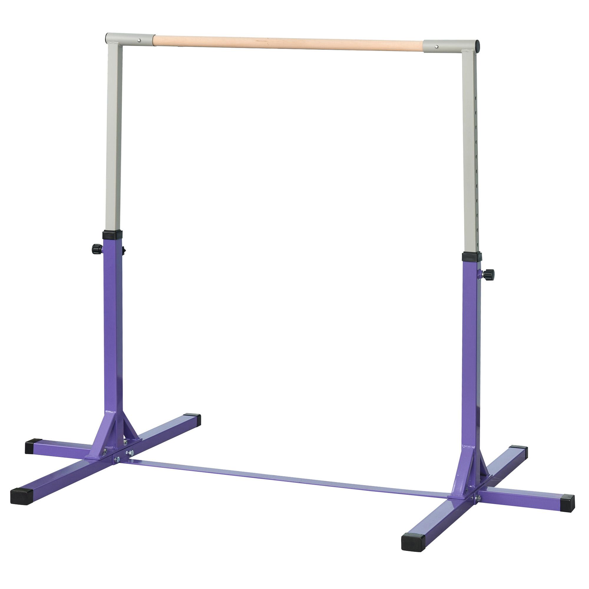 Barra de Ginástica para Crianças com Altura Ajustável 92 - 150 cm Barra Horizontal de Ginástica 194x121x150 cm Roxo