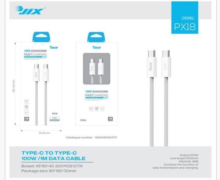 Cabo de Dados Type-C para Type-C 1M – PD 100W