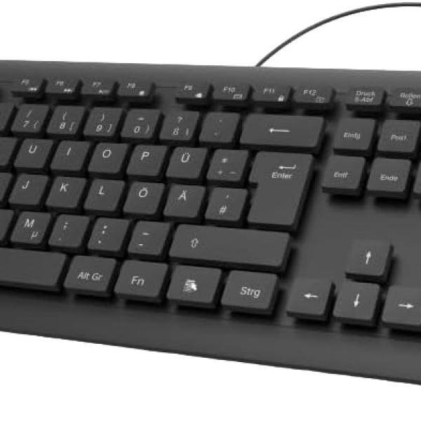 Teclado PT KZ - 600 Impermeável c/ Cabo (Preto) - HAMA