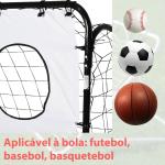 Baliza de Futebol para Crianças com Lona de Precisão e Ponteria para Treino e Aperfeiçoamento 240x88x174 cm Branco