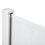 Barrera para Cães Retrátil Dobrável com Largura Ajustável 5,5 - 115 cm com Função de Enrolamento Automático Branco