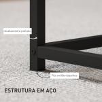 Conjunto de 2 Mesas de Centro Mesas Ninho Modernas Mesas Auxiliares Pés de Aço para Sala Quarto Escritório Carvalho
