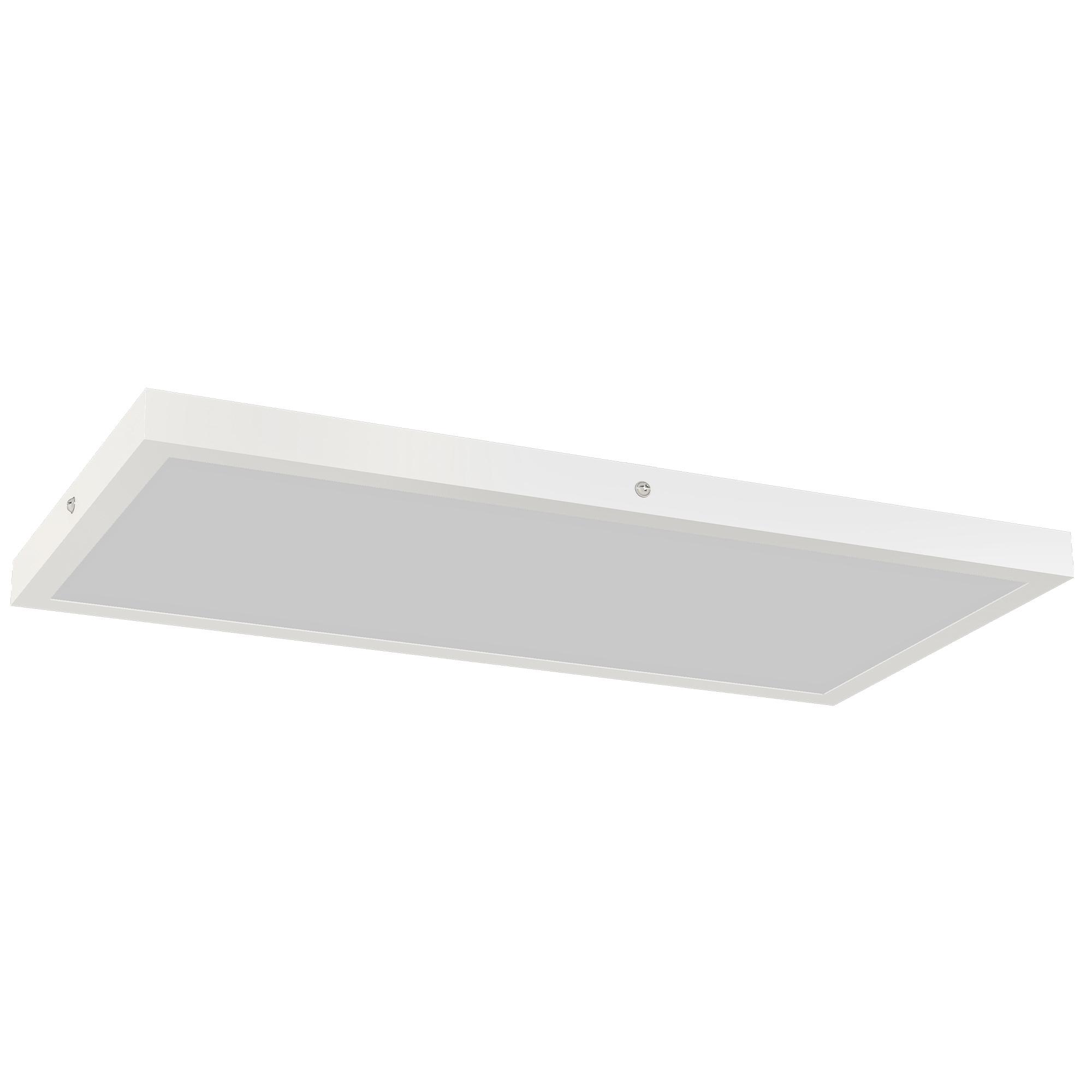 Conjunto de 4 Candeeiros de Teto Cor Regulável com Interruptor DIP e de Parede 3000K/4000K/6000K 60x30x3,7 cm Branco